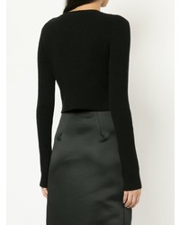 Женский черный свитер с круглым вырезом от Georgia Alice