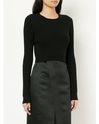 Женский черный свитер с круглым вырезом от Georgia Alice