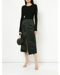 Женский черный свитер с круглым вырезом от Georgia Alice