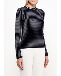 Женский черный свитер с круглым вырезом от Sweewe