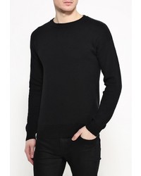 Мужской черный свитер с круглым вырезом от Sweewe