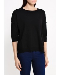 Женский черный свитер с круглым вырезом от Sweewe