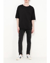 Мужской черный свитер с круглым вырезом от Sweewe