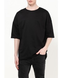 Мужской черный свитер с круглым вырезом от Sweewe