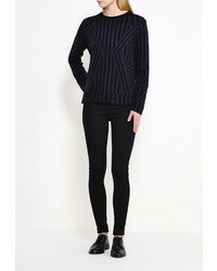 Женский черный свитер с круглым вырезом от Sweewe