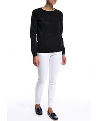 Женский черный свитер с круглым вырезом от Sweewe