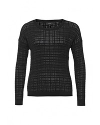 Женский черный свитер с круглым вырезом от Sweewe