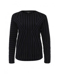 Женский черный свитер с круглым вырезом от Sweewe