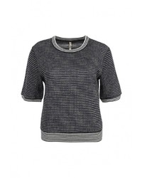 Женский черный свитер с круглым вырезом от Sweewe