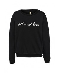 Женский черный свитер с круглым вырезом от Sweewe