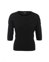 Женский черный свитер с круглым вырезом от Sweewe