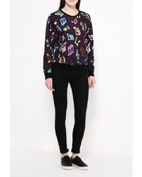 Женский черный свитер с круглым вырезом от Taya