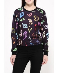 Женский черный свитер с круглым вырезом от Taya