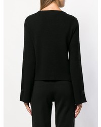 Женский черный свитер с круглым вырезом от Zoe Jordan