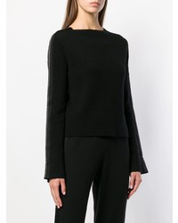 Женский черный свитер с круглым вырезом от Zoe Jordan