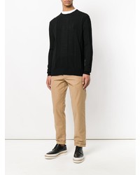 Мужской черный свитер с круглым вырезом от Stella McCartney