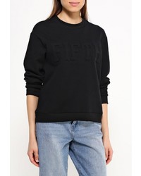 Женский черный свитер с круглым вырезом от The Fifth