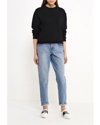 Женский черный свитер с круглым вырезом от The Fifth