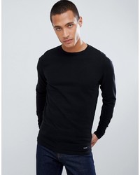 Мужской черный свитер с круглым вырезом от Threadbare