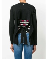 Женский черный свитер с круглым вырезом от Dondup