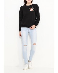 Женский черный свитер с круглым вырезом от Tom Farr