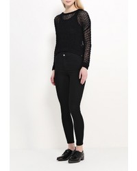 Женский черный свитер с круглым вырезом от Tom Farr