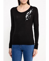 Женский черный свитер с круглым вырезом от Tom Farr