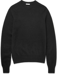 Мужской черный свитер с круглым вырезом от Tomas Maier
