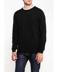 Мужской черный свитер с круглым вырезом от Top Secret