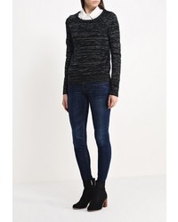 Женский черный свитер с круглым вырезом от Top Secret