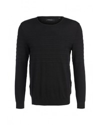 Мужской черный свитер с круглым вырезом от Top Secret