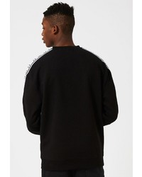 Мужской черный свитер с круглым вырезом от Topman