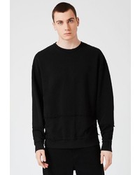 Мужской черный свитер с круглым вырезом от Topman