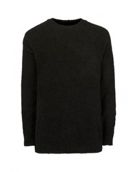 Мужской черный свитер с круглым вырезом от Topman