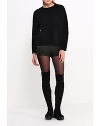 Женский черный свитер с круглым вырезом от Topshop