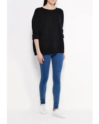 Женский черный свитер с круглым вырезом от Topshop