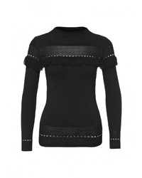 Женский черный свитер с круглым вырезом от Topshop