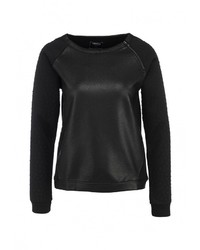 Женский черный свитер с круглым вырезом от Troll