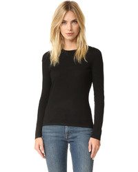 Женский черный свитер с круглым вырезом от TSE