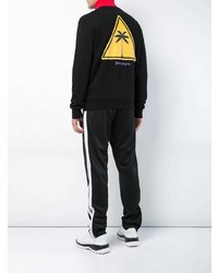 Мужской черный свитер с круглым вырезом от Palm Angels