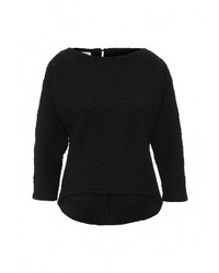 Женский черный свитер с круглым вырезом от Tutto Bene