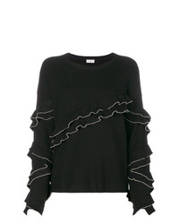 Женский черный свитер с круглым вырезом от Twin-Set
