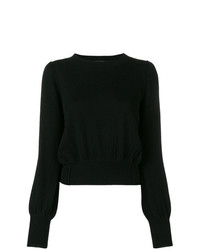 Женский черный свитер с круглым вырезом от Twin-Set