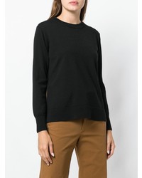Женский черный свитер с круглым вырезом от Roberto Collina
