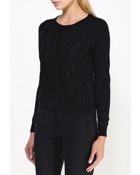 Женский черный свитер с круглым вырезом от Uttam Boutique