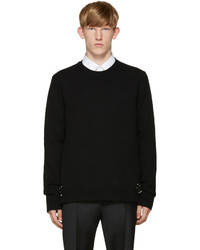 Мужской черный свитер с круглым вырезом от Valentino