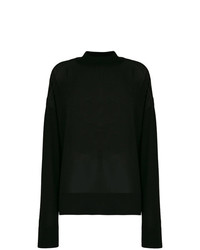 Женский черный свитер с круглым вырезом от Versace Jeans