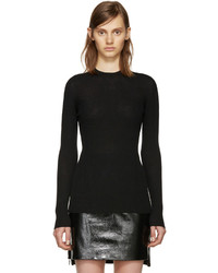 Женский черный свитер с круглым вырезом от Versace