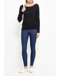 Женский черный свитер с круглым вырезом от Vila