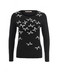 Женский черный свитер с круглым вырезом от Vis-a-Vis